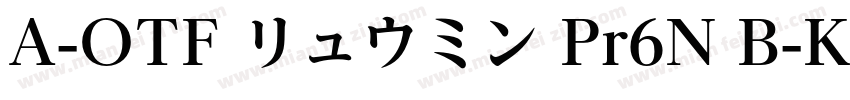 A-OTF リュウミン Pr6N B-K字体转换